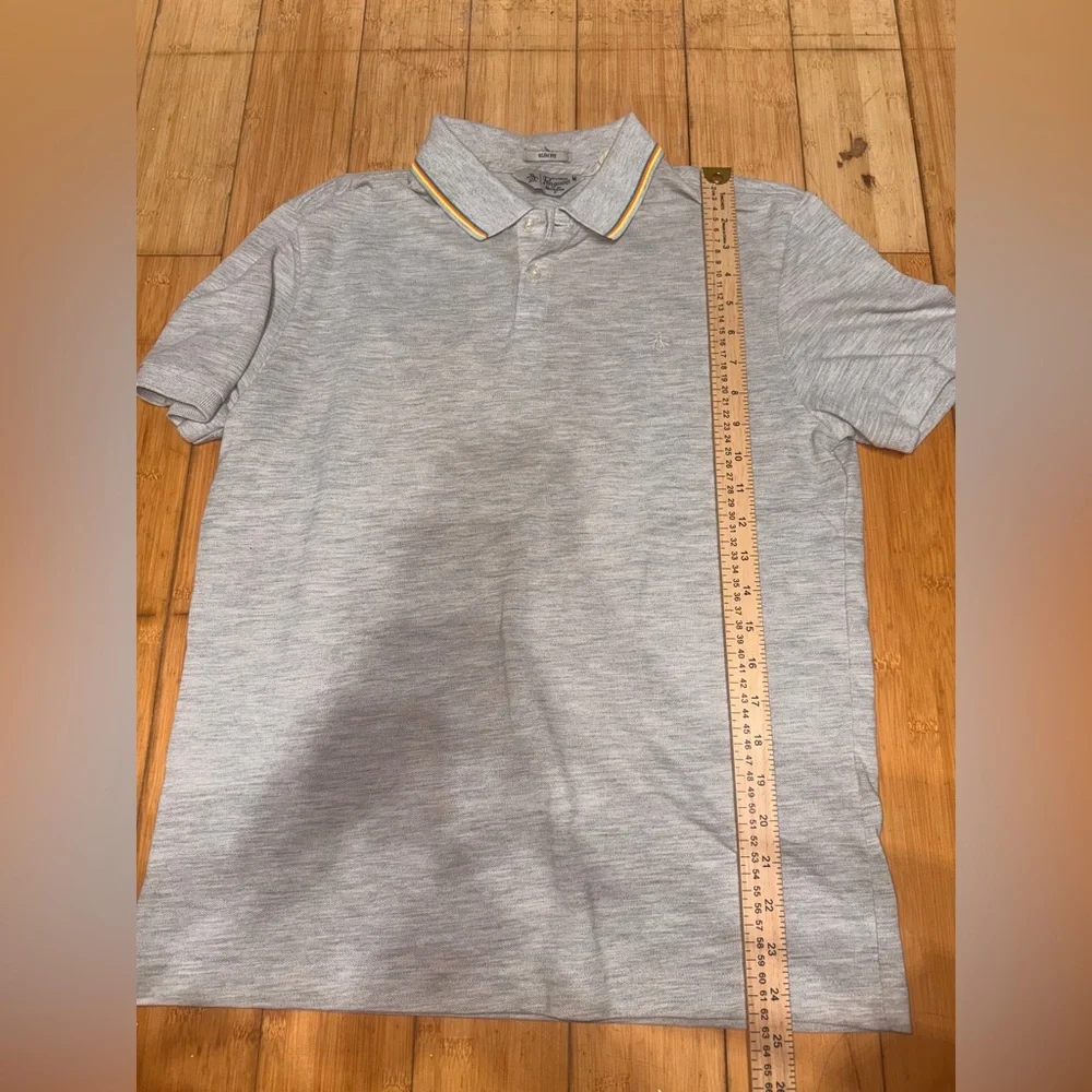 Original Penguin Gray Polo with Yellow Accents - Picture 1 of 3